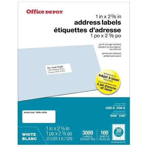 Office Depot Label Template