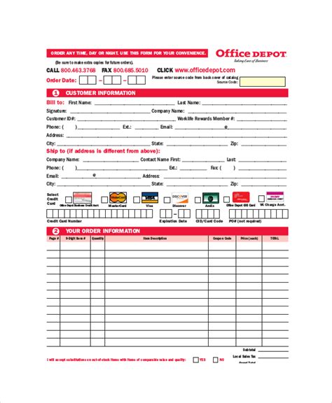 Office Depot Report Template