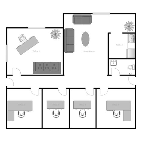 Office floor plan template