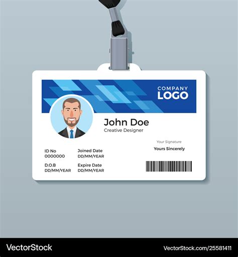 Customizable office ID badge template