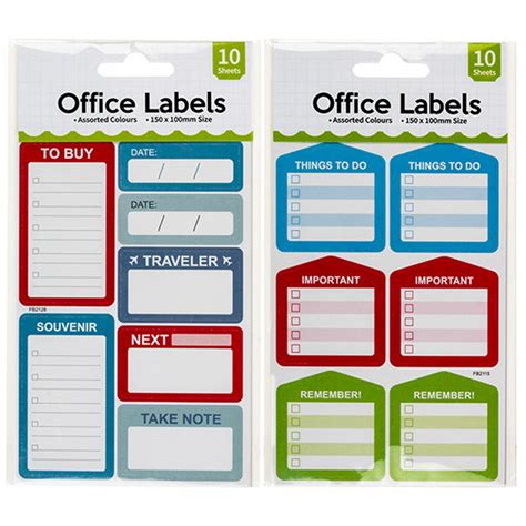 Example of Office Labels