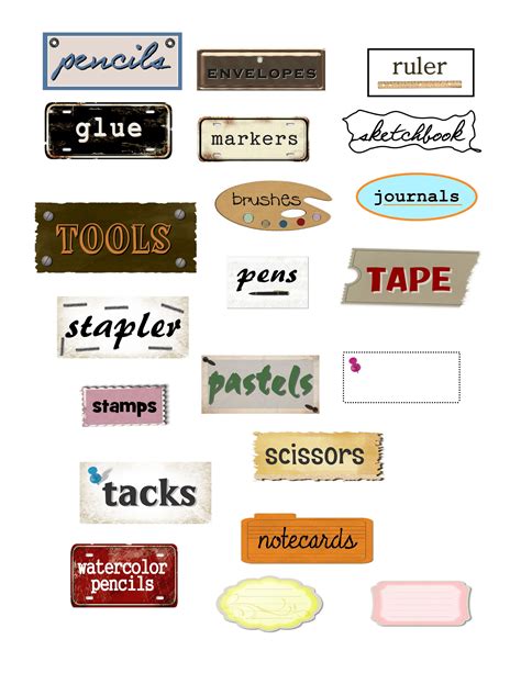 Office Supply Labels