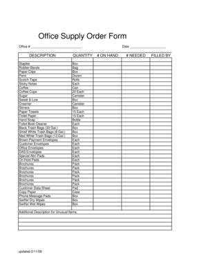 Office Supply Orders Automation