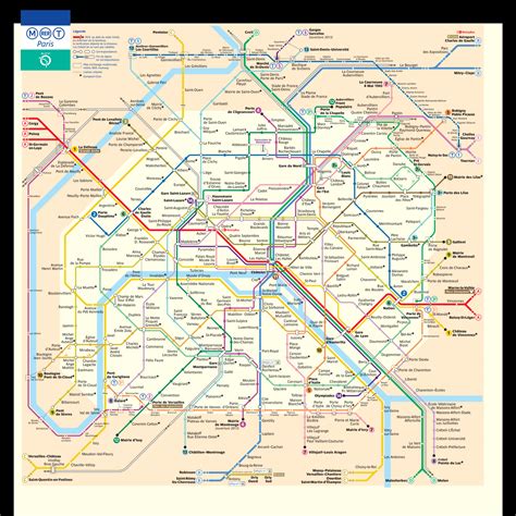 Official Paris Metro Map