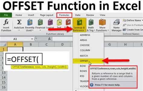 Offset Function Excel