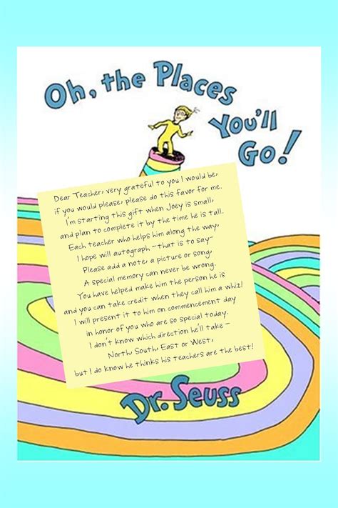 Oh, the Places You'll Go! Letter Template PDF