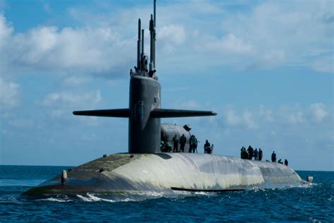 Ohio-class submarine launching a ballistic missile