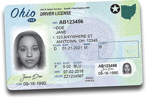 Ohio Drivers License Sample