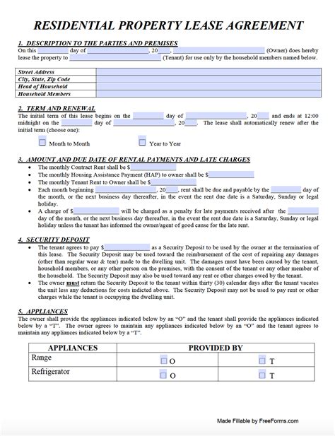 Ohio Rental Agreement Template Example 2