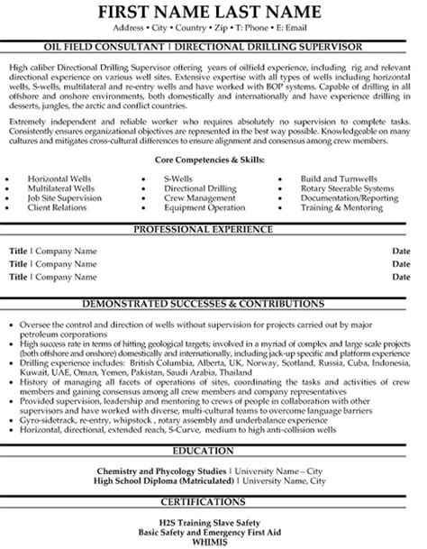 Oil and Gas Resume Template Example 10