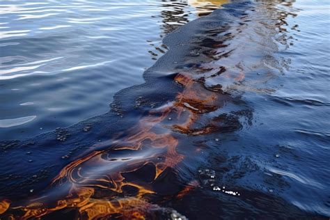 Oil spills and water pollution from a blown-up tank