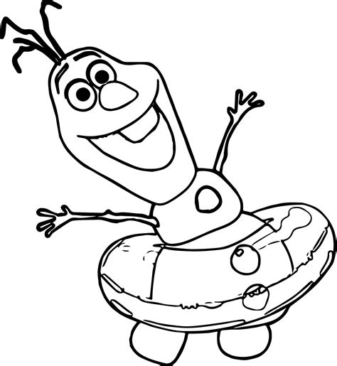 Olaf and Summer Coloring Page