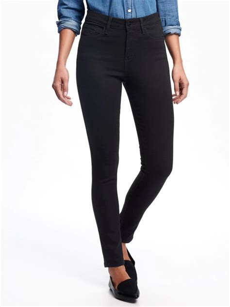 Old Navy black jeans with a pair of heels