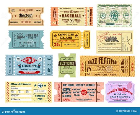 Old Tickets in the Public Domain