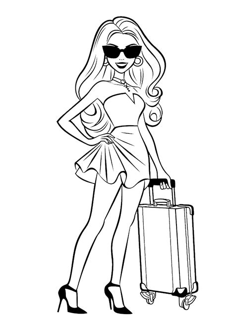 Barbie coloring pages for older kids