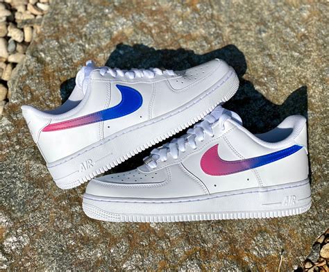 Ombre Air Force 1s with a gradient effect