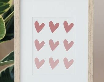 Ombre Heart Photo Wall