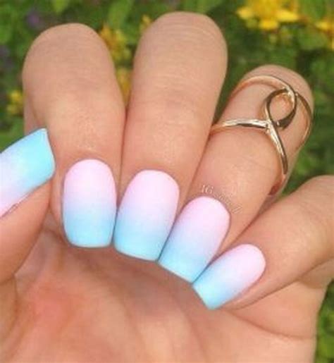 Ombre nail art design with gradual color transition