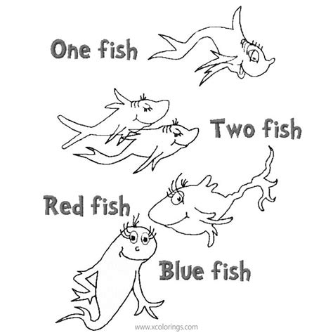 One Fish Two Fish Printable Coloring Pages For Kids