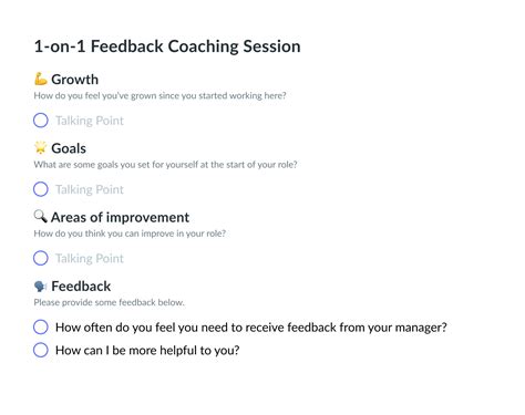 One-on-one feedback and guidance