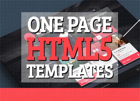 One-page HTML5 template example