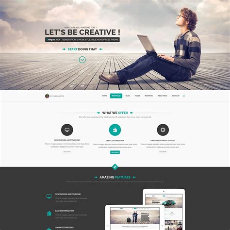 One page website template