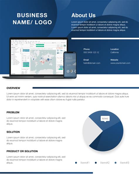 One Pager Template Design Example