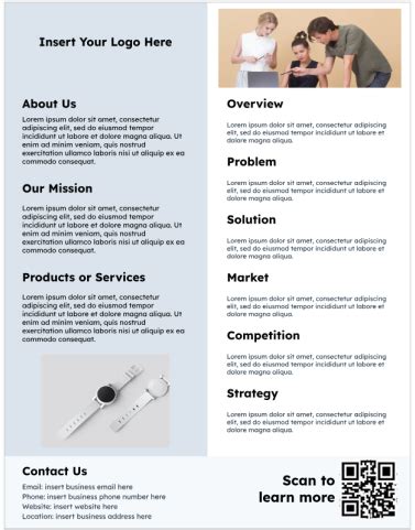 Business One Pager Template