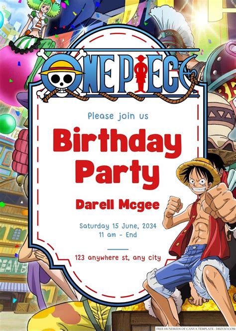 One Piece Invitation Templates