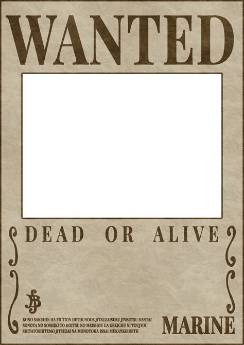 One Piece Wanted Poster Template Design