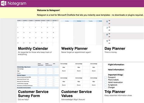 OneNote Project Management Template