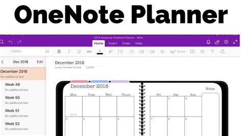 OneNote Daily Planner Ideas