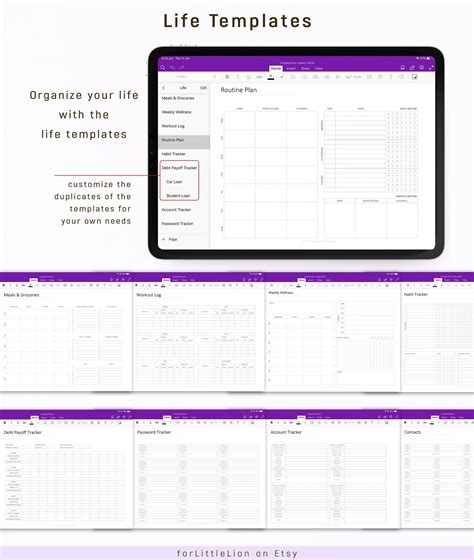 OneNote Daily Planner Template