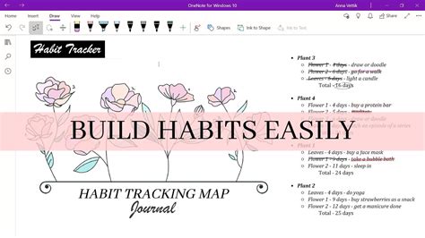 OneNote Habit Tracker