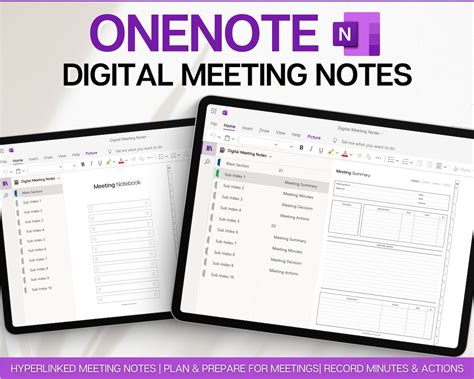 OneNote Meeting Agenda Template 2