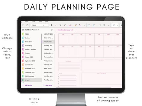 OneNote Monthly Planner