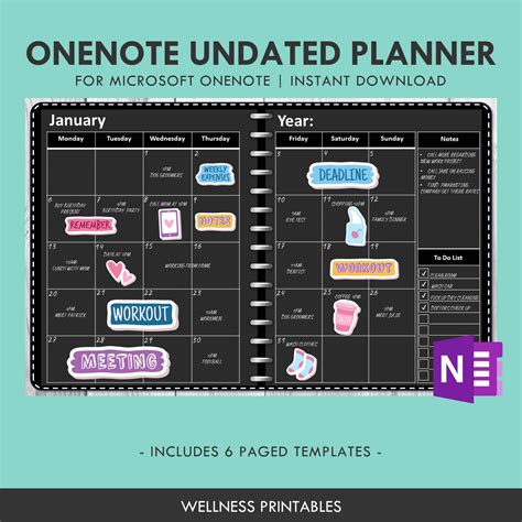 OneNote Planner Templates PDF