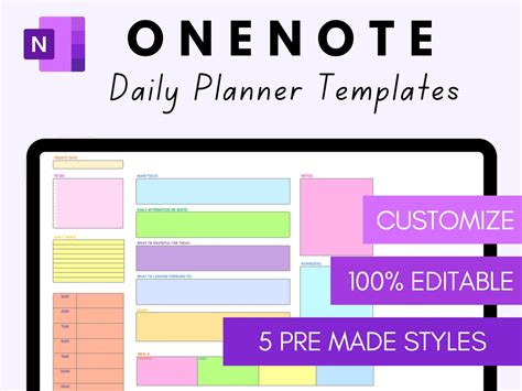 OneNote Productivity Template Example