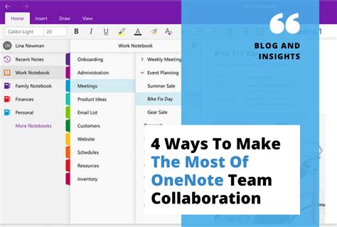 OneNote Project Management Collaboration