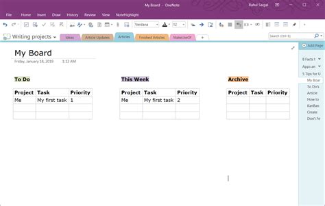 OneNote Template Gallery