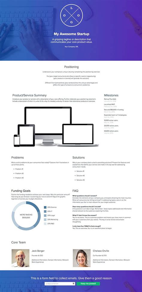 One Pager Template Example 10