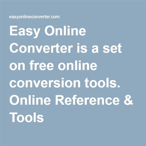 Using online conversion tools