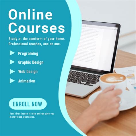 Image of a person using a laptop with a online course template on the screen