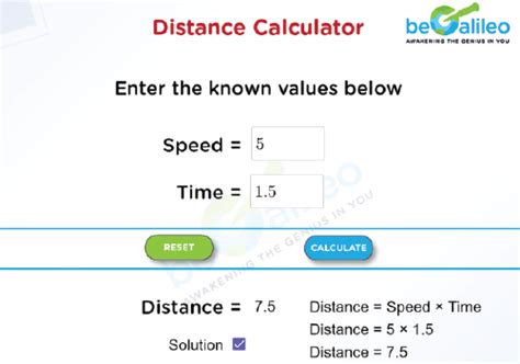 Using online distance calculators