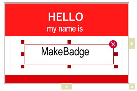 Online name badge maker