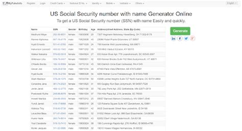 Online SSN Generators