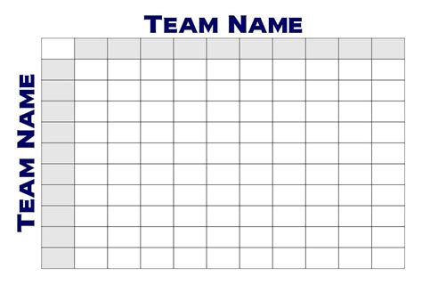 Creating a Super Bowl squares template with an online template generator