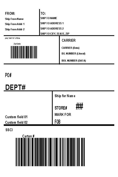 Online Templates for UCC-128 Labels