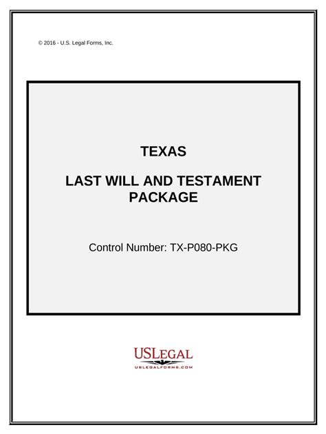 Online Texas will templates