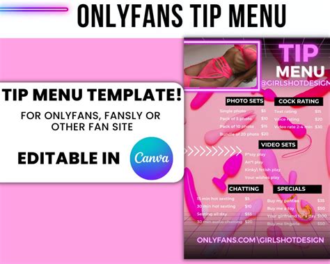 Onlyfans Menu Template